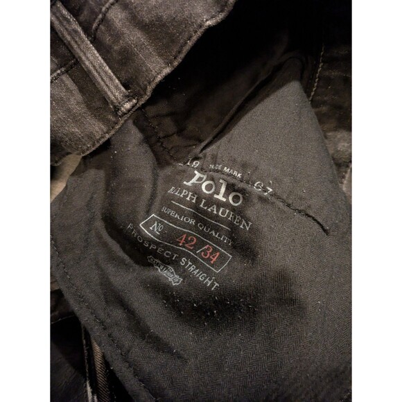 Polo Ralph Lauren Prospect Straight Leg Black Denim Jeans 42x34 - Picture 4 of 7